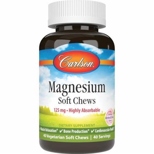 Carlson® Magnesium Soft Chews 125 Mg Perspective: front