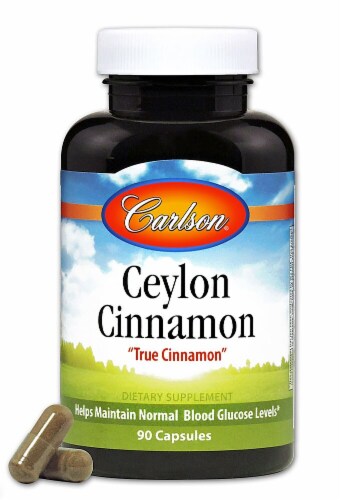 Carlson Ceylon Cinnamon Capsules Perspective: front
