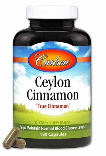 Carlson Ceylon Cinnamon Capsules Perspective: front