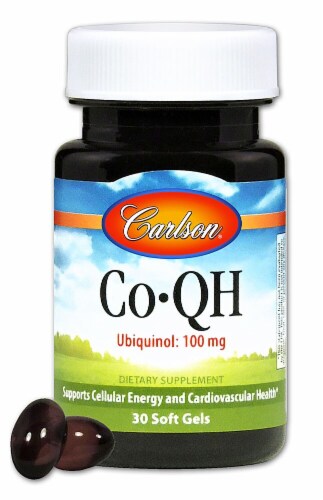 Carlson CO-QH Ubiquinol Supplements Perspective: front