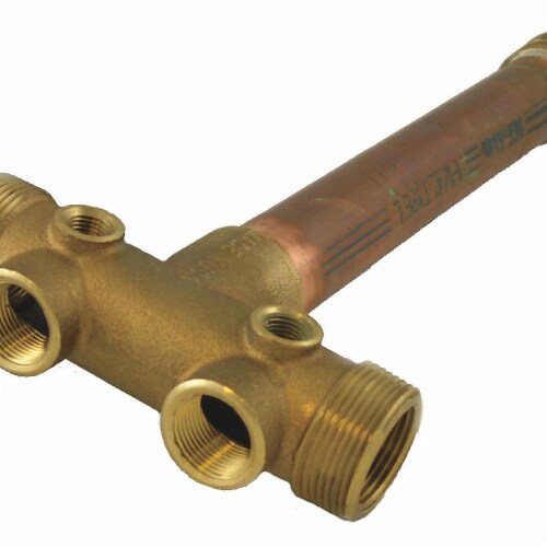 Campbell Well Water Tank Fitting,Tee,Brass  FTX4-3LF Perspective: front