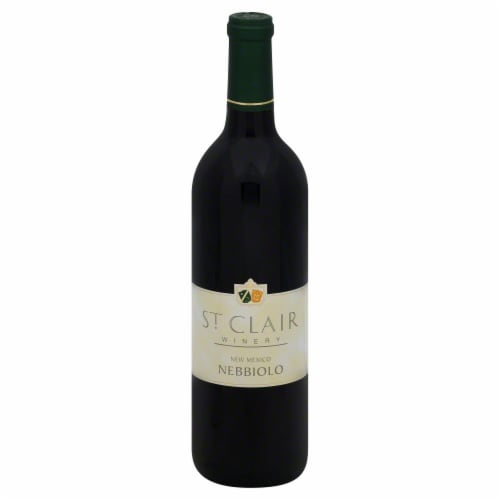 St. Clair Winery Nebbiolo New Mexico Red Wine Perspective: front