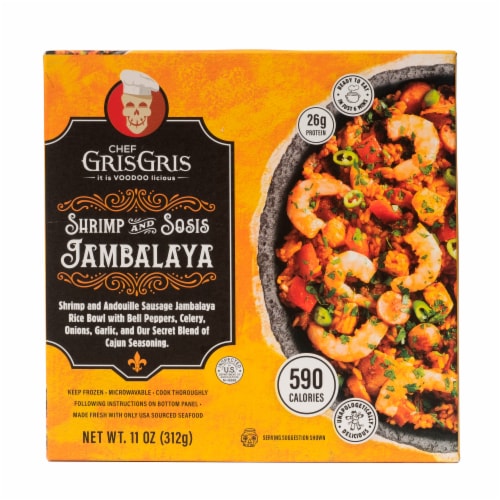 Chef Gris Gris Shrimp and Sosis Jambalaya Frozen Meal Perspective: front