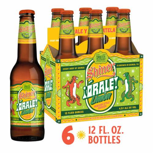 Shiner Orale Limon Mexican Lager Craft Beer Perspective: front