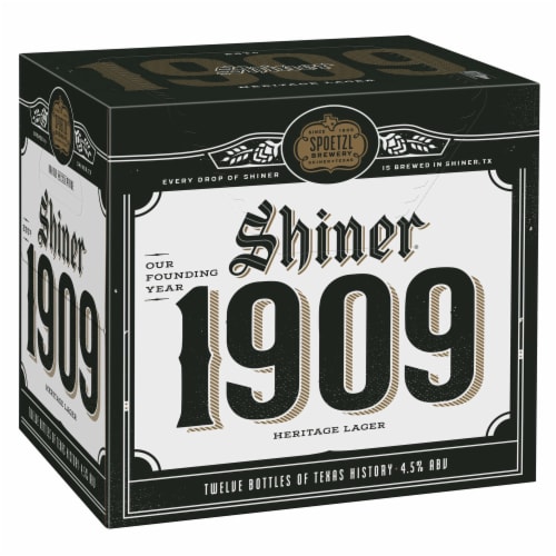 Shiner® 1909 Lager Craft Beer Perspective: front