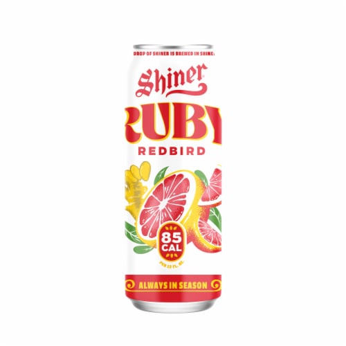 Shiner® Ruby Redbird Fruited Lager Craft Beer Perspective: front