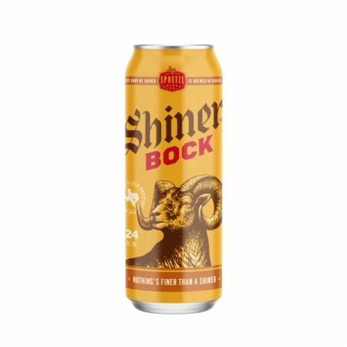Shiner® Bock American-style Amber Lager Craft Beer Perspective: front