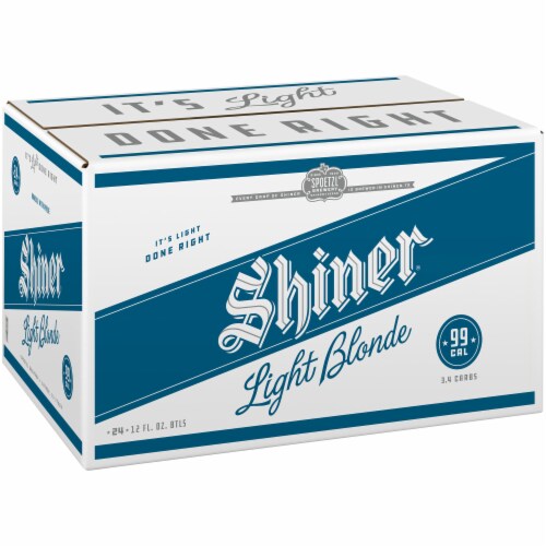 Shiner Light Blonde Little Box O'shiners Beer 6 Cans Perspective: front