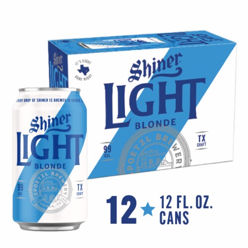 Shiner® Light Blonde Lager Craft Beer Perspective: front