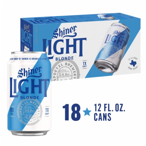 Shiner® Light Blonde Lager Craft Beer Perspective: front
