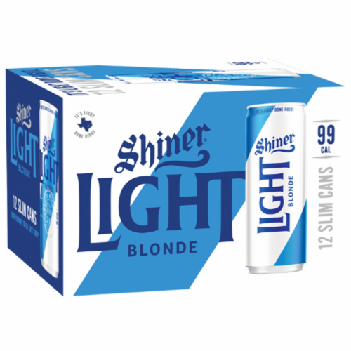 Shiner® Light Blonde Golden Lager Craft Beer Perspective: front