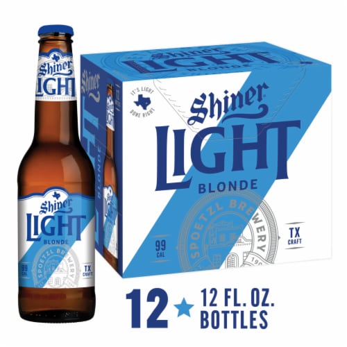 Shiner Light Blonde Lager Craft Beer Perspective: front
