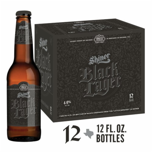 Shiner® Black Lager Craft Beer Perspective: front