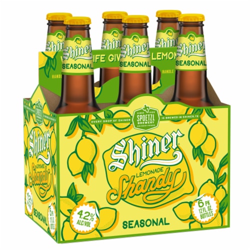 Shiner Lemonade Shandy Summer Seasonal Craft Beer Perspective: front