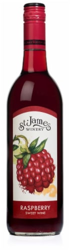 St. James Winery Raspberry Sweet Wine Perspective: front