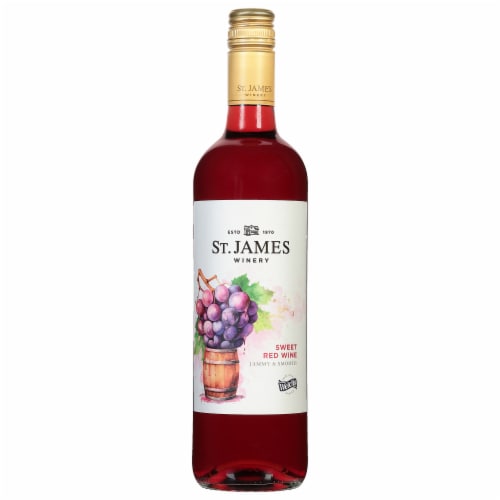 St. James Sweet Red Wine Perspective: front