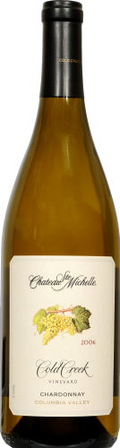 Chateau Ste Michelle Cold Creek Vineyard Chardonnay Washington White Wine Perspective: front
