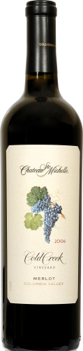 Chateau Ste Michelle Cold Creek Vineyard Merlot Washington Red Wine Perspective: front