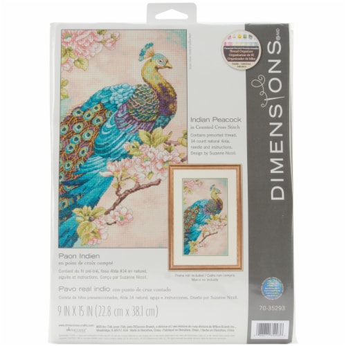 Dimensions® Indian Peacock Counted Cross Stitch Kit Perspective: front