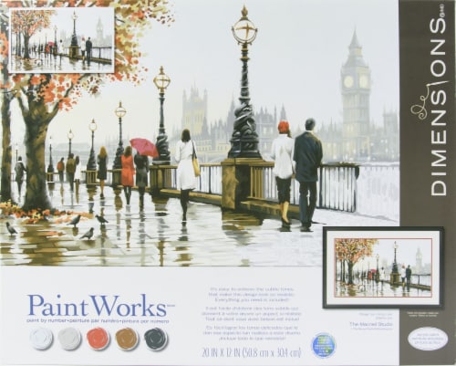 Dimensions® PaintWorks™ Thames View Paint by Number Kit Perspective: front