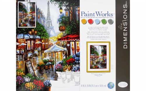 Paint Works Springtime In Paris Paint By Number Kit Perspective: front