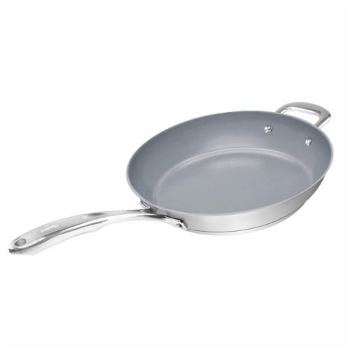 Chantal SLIN63-28C 11 in. Induction 21 Steel Ceramic Coated Fry Pan Perspective: front