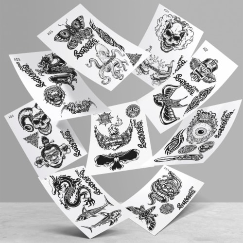 Smizzle Tattoo A1 Series - 9 Sheets With 30 Designs Perspective: front