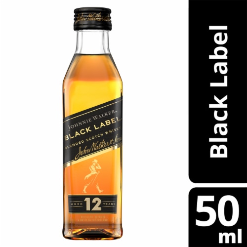 Johnnie Walker Black Label Blended Scotch Whisky, 50 mL