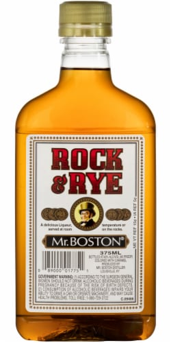 Mr. Boston® Rock & Rye Liqueur Perspective: front