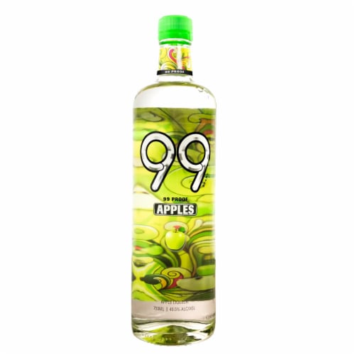 99 Brand Apple Schnapps Cordial Perspective: front