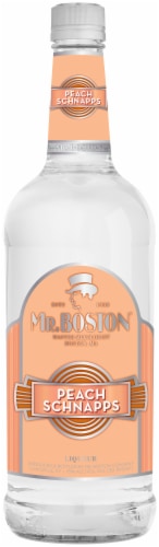 Mr. Boston® Peach Schnapps Liqueur Perspective: front