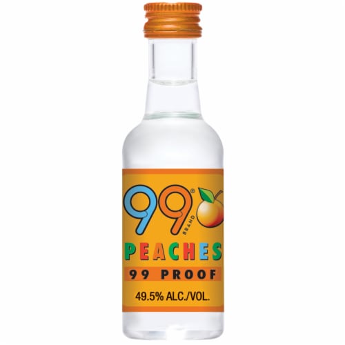 99 Brand Peach Liqueur Perspective: front