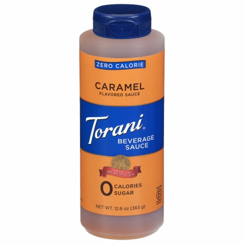 Torani® Zero Calorie Caramel Beverage Sauce Perspective: front