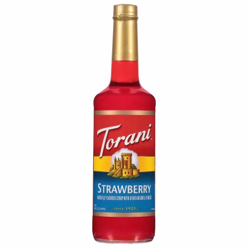 Torani® Strawberry Syrup Perspective: front