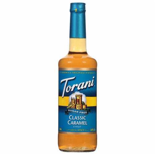 Torani Sugar Free Caramel Syrup Perspective: front