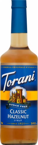 Torani Sugar Free Hazelnut Syrup Perspective: front