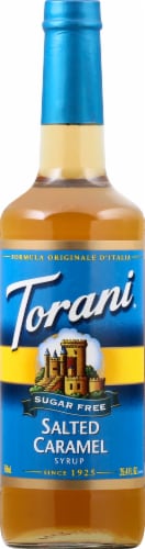 Torani® Sugar Free Salted Caramel Syrup Perspective: front