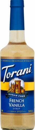 Torani Sugar Free French Vanilla Syrup Perspective: front