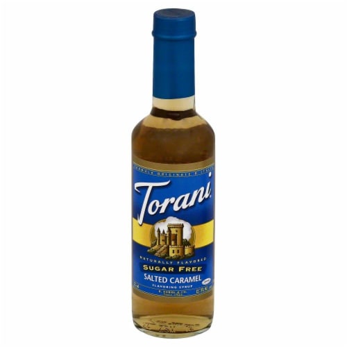 Torani® Sugar Free Salted Caramel Syrup Perspective: front