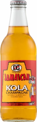 D&G® Jamaican Kola Champagne Soda Glass Bottle Perspective: front