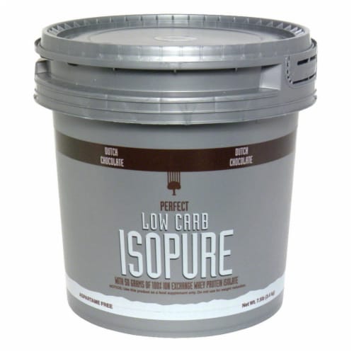 ISOPURE Perfect Low Carb Dutch Chocolate Protein Powder Perspective: front