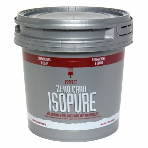 ISOPURE Perfect Zero Carb Strawberries & Cream Protein Powder Perspective: front