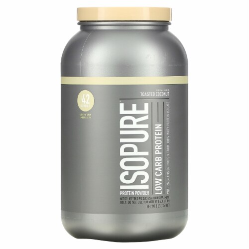 Isopure, Low Carb 100% Whey Protein Isolate, 25g Protein Powder, Toasted Coconut, 3 lb Perspective: front