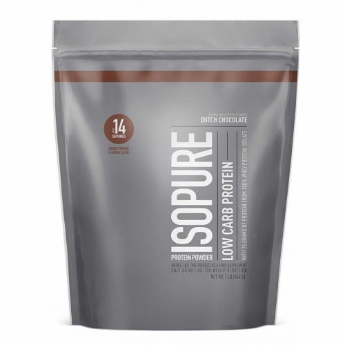 ISOPURE Protein Powder Low Carb Dutch Chocolate Perspective: front