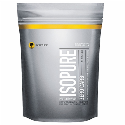 ISOPURE Zero Carb Banana Cream Protein Powder Perspective: front
