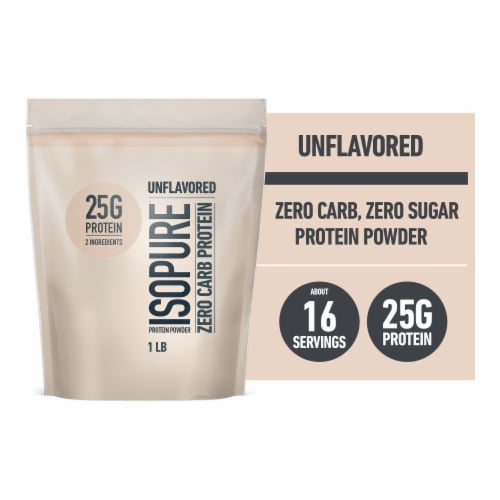 ISOPURE Unflavored Whey Protein Powder Perspective: front