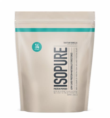 ISOPURE® Low Carb Natural Tahitian Vanilla Protein Powder Perspective: front