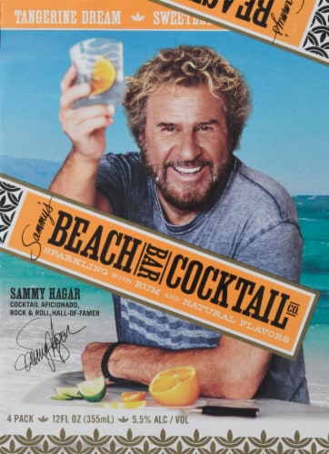 Sammy's Beach Bar Rum Sparkling with Rum Tangerine Dream Cocktails Perspective: front