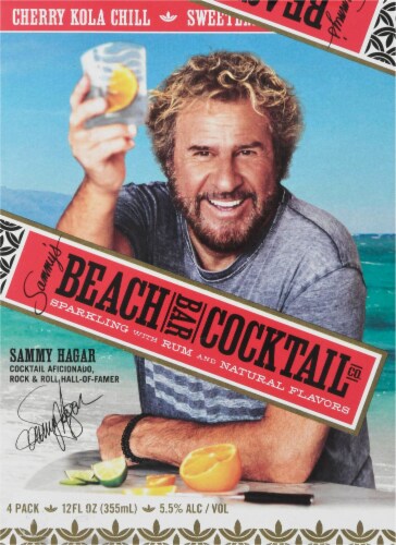 Sammy's Beach Bar Rum Sparkling with Rum Cherry Kola Chill Cocktails Perspective: front