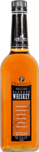 Prestige Blend Whiskey Perspective: front